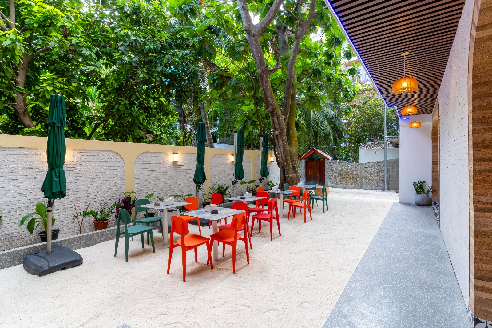 Brand-new guesthouse interior in Ukulhas, Maldives